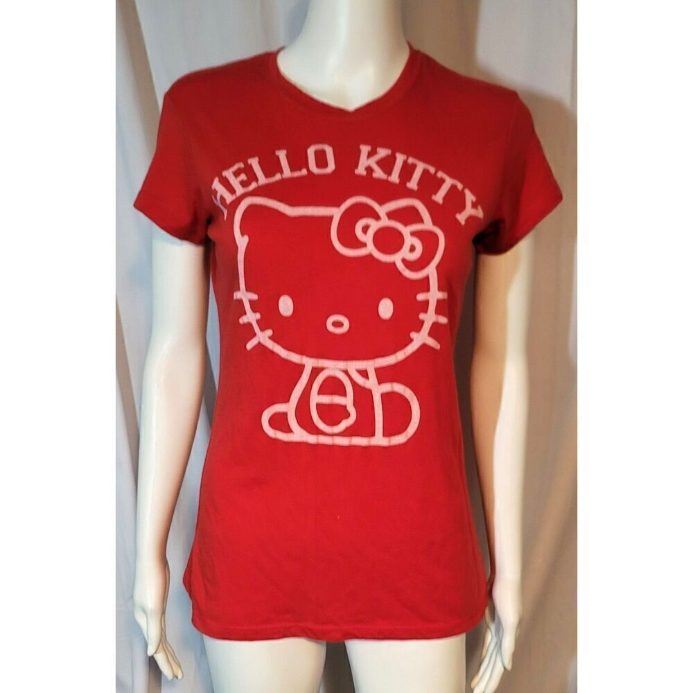 Hello Kitty Sanrio Red Graphic Tee T-shirt - Size Large
